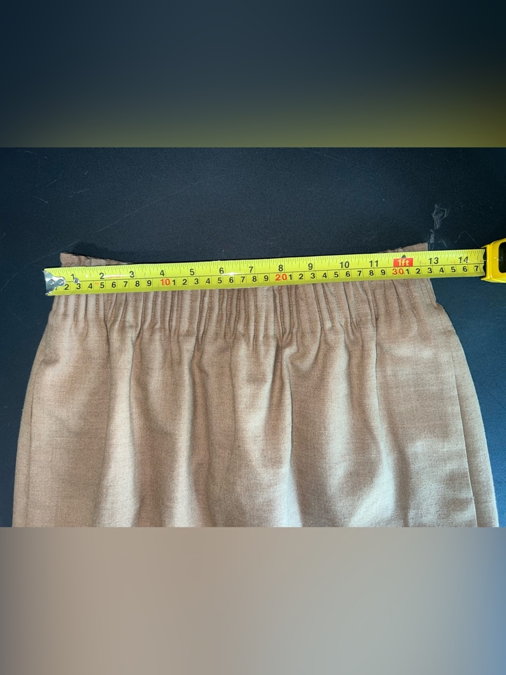 J. Crew Camel Wool Blend Elastic-Waist Mini Skirt Office Workwear - Picture 6 of 7